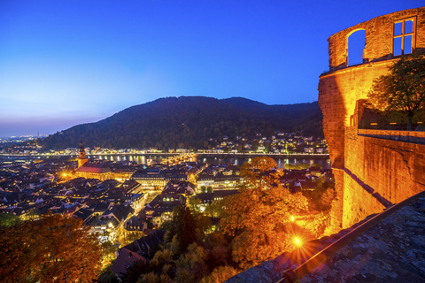 Deutschland, Baden-Württemberg, Heidelberg, Stadtansicht, blaue Stunde, lizenzfreies Stockfoto