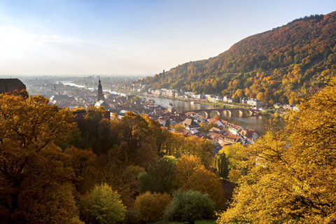 Germany, Baden-Wuerttemberg, Heidelberg, City view in autumn stock photo
