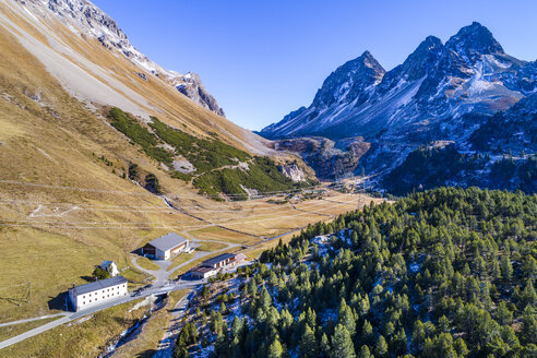 Schweiz, Graubünden, Albulatal, Albulapassstrasse, Luftaufnahme - STSF01446