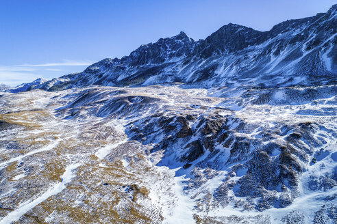 Switzerland, Grisons, Engadin, Albula Valley, Aerial view near Albula Pass - STSF01448