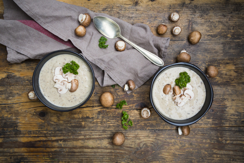 Champignoncremesuppe, lizenzfreies Stockfoto