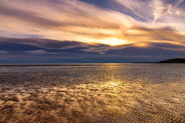 Great Britain, Scotland, Solway Firth, mud flats, sunset - SMAF00886