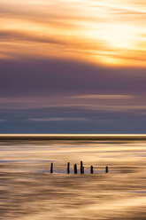 Großbritannien, Schottland, Solway Firth, Wattenmeer, Sonnenuntergang, abstrakt - SMAF00891
