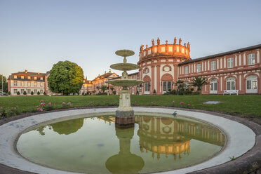 Germany, Hesse, Wiesbaden, Biebrich Palace in the evening - PVCF01203