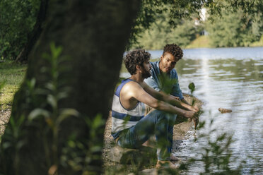 Two friends relaxing at the water - KNSF03166