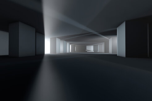 Architekturvisualisierung eines leeren Gebäudes, 3D Rendering - SPCF00263