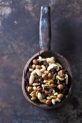 Wooden spoon of trail mix - CSF28644