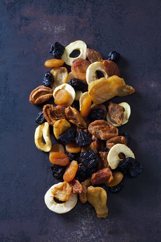 Sulfurated dried fruits stock photo