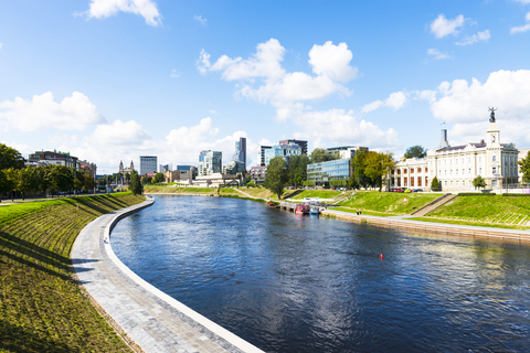 Lithuania, Vilnius, Neris river, Neustadt stock photo