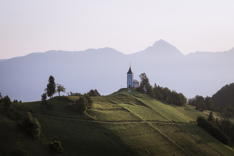 Slowenia Kranj, Kirche der heiligen Primus und Felician in Jamnik, lizenzfreies Stockfoto