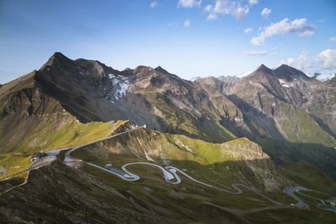 Austria, Salzburg State, View from Edelweissspitze to Grossglockner, Fuscherkarkopf stock photo