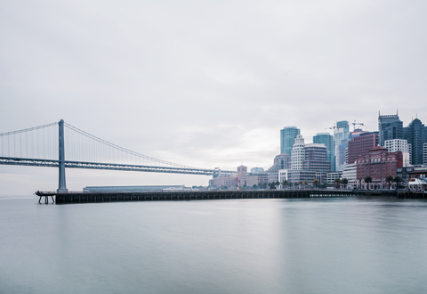USA, California, San Francisco, Oakland Bay Bridge stock photo