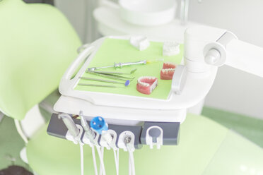 Zahnmodell und zahnärztliche Instrumente in der Zahnchirurgie - MMAF00213