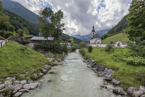 Germany, Bavaria, Ramsau, view to St Sebastian's Church - RPSF00082