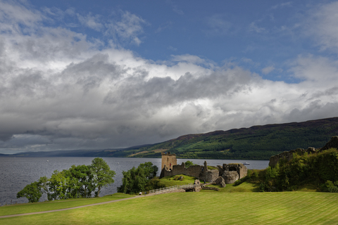 Großbritannien, Schottland, Schottische Highlands, Drumnadrochit, Loch Ness, Urquhart Castle, lizenzfreies Stockfoto