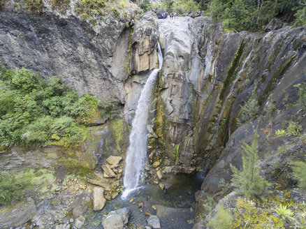 La Réunion, Cilaos, Cirque de Cilaos, Cascade de Bras Rouge, Luftaufnahme - FOF09586