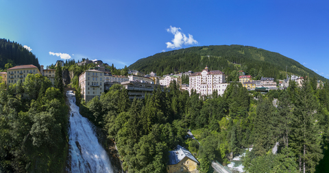 Austria, Salzburg State, Gasteinertal, Bad Gastein, View Gastein Waterfall stock photo