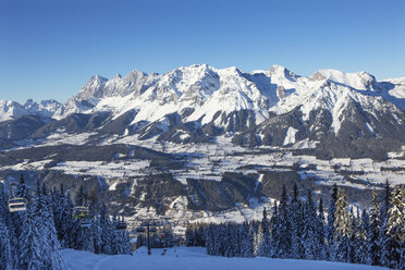 Österreich, Steiermark, Bezirk Liezen, Ramsau am Dachstein, Dachsteinmassiv, Blick von der Reiteralm - WWF04108