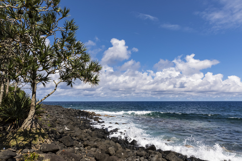 La Réunion, Ostküste, Indischer Ozean, Anse des Cascades, lizenzfreies Stockfoto