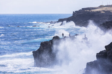 Reunion, West Coast, rocky coast at Souffleur - FOF09654