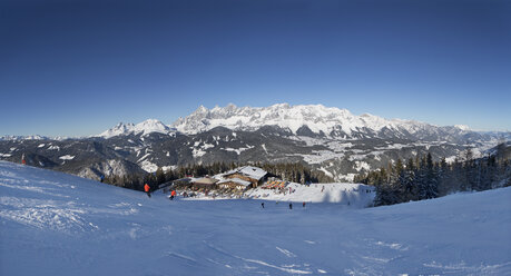 Österreich, Steiermark, Bezirk Liezen, Schladming, Gleiming, Reiteralm, Skigebiet, Hochalm, Blick zum Dachsteinmassiv - WW04127