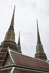 Thailand, Bangkok, pagodas in a buddhist temple - IGGF00380