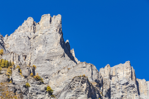 Schweiz, Wallis, Leukerbad, Bergmassiv Leeshoerner, lizenzfreies Stockfoto