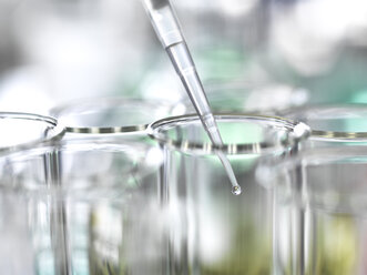 Sample being pipetted into test tubes during a laboratory experiment - ABRF00002