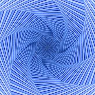 Blaue Spirale mit oktogonalem Zentrum - AHUF00472