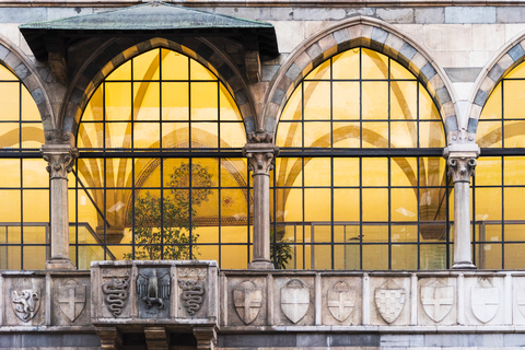 Italien, Mailand, Loggia degli Osii an der Piazza dei Mercanti, lizenzfreies Stockfoto