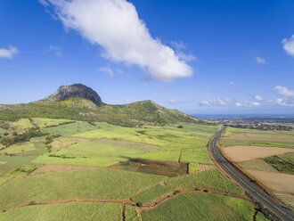 Mauritius, Hochland, Zuckerrohrfelder und Terre Rouge - FOF09695