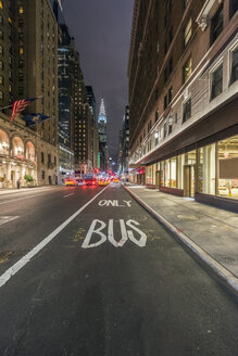 USA, New York City, Manhattan, traffic on the street at night - RPSF00168