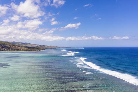 Mauritius, Südwestküste, Indischer Ozean, Luftaufnahme, lizenzfreies Stockfoto