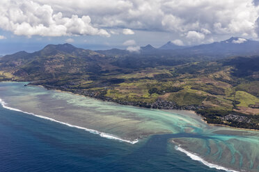 Mauritius, Südwestküste, Indischer Ozean, Luftaufnahme - FOF09724
