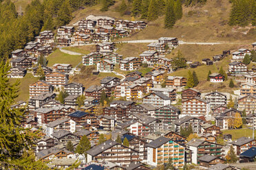 Schweiz, Wallis, Zermatt, Ortsbild, Ferienhäuser - WDF04323