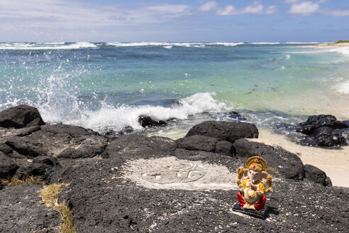 Mauritius, Ostküste, Flacq, Figur von Ganesha - FOF09787