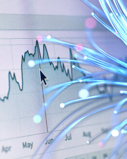 Financial charts and fibre optics symbolizing innovative stock market developments - ABRF00061