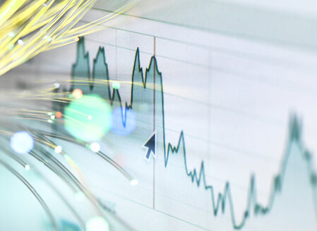 Financial charts and fibre optics symbolizing innovative stock market developments - ABRF00064
