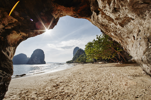 Thailand, Railay Bay, Phra Nang Beach, Nang Cave Beach, Princess Cave stock photo