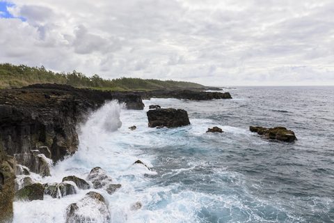 Mauritius, Südküste, Indischer Ozean, Küste bei Pont Naturel, lizenzfreies Stockfoto