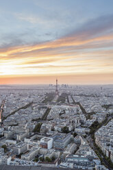 France, Paris, City view at sunset - RPSF00185