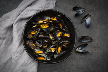 Organic blue mussels in bowl - LVF06619