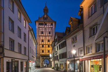 Germany, Constance, Schnetztor at night - SHF01986