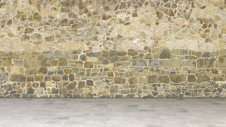 Natural stone wall, 3d rendering - UWF01351