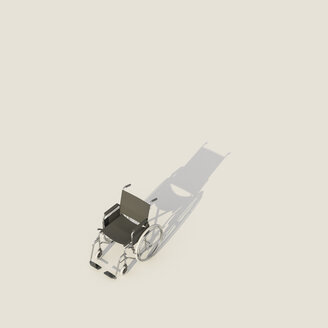 Wheelchair with cast shadow, 3d rendering - UWF01369