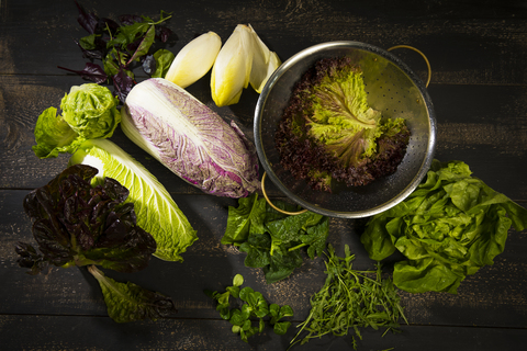 Verschiedene Arten von Salaten, lizenzfreies Stockfoto