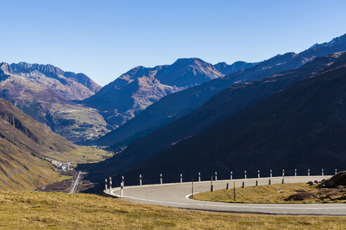 Schweiz, Wallis, Alpen, Furkapass, Haarnadelkurve - WDF04387