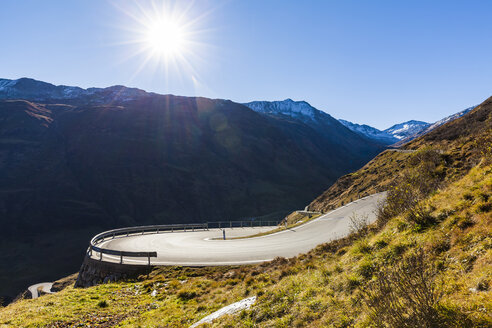 Schweiz, Wallis, Alpen, Furkapass, Haarnadelkurve - WDF04391