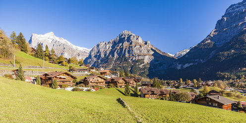 Schweiz, Bern, Berner Oberland, Ferienort Grindelwald, Wetterhorn, Schreckhorn, Eiger - WDF04397