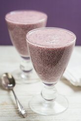 Elderberry drink, coconut milk, elderberry syrup, elderberry tincture, elder flower syrup, chia seeds - HAWF00984